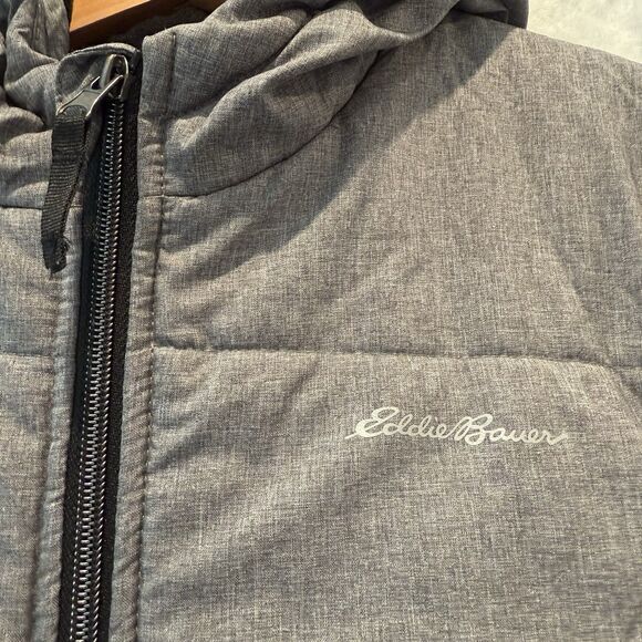 Eddie Bauer Coat Jacket Kids Youth Boys XL 16 Gray Puffer Hooded Winter - Picture 4 of 10